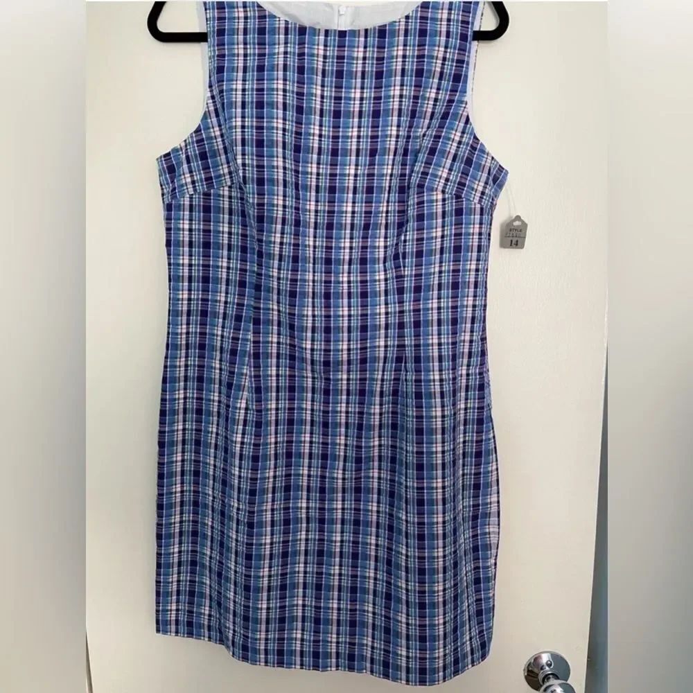 NWT Moda International - Sleeveless Vintage Gingham Plaid Sheath Dress